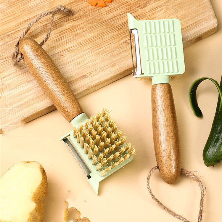 Fruit And Vegetable Brush Multifunctional Fruit Peeling Cleaning Kitchen Gadgets