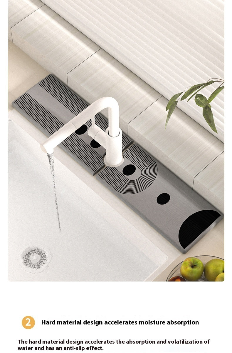 Drying Mat Absorbent Stone Plate Table Top Water Draining Pad