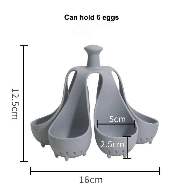 Boiled Egg Holder Silicone Egg Steamer Tray With Anti-scald Handle For Fast Cooking Easy High Temp Resistant Egg For Healthy